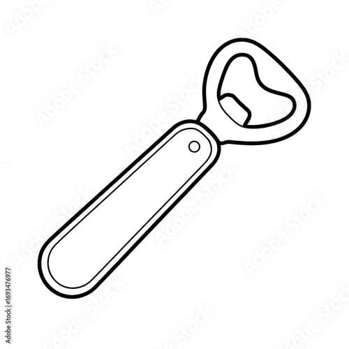 A bottle opener illustration vector style coloring page