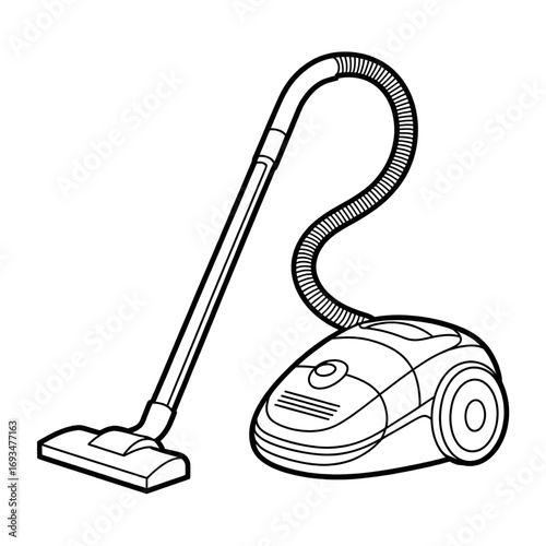 A vacuum cleaner illustration vector style coloring page