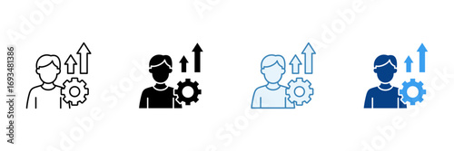 Skill Enhancement  Icon Set Multiple Style Collection