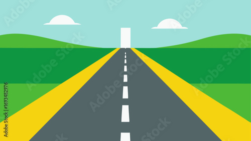 A road stretches into the distance ahead