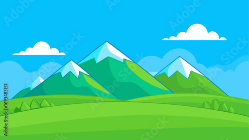 Cityscape with buildings and orange sun