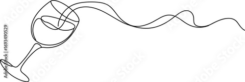 Wine, glass, drink, minimal, line, art, elegant, abstract, contour, sketch, liquid, aroma, stylish, continuous, drawing, vector, isolated, white, modern, design