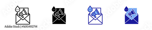 Drip Campaign  Icon Set Multiple Style Collection
