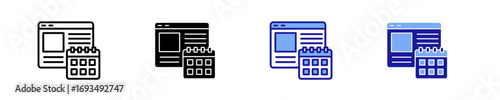 Scheduled Posts  Icon Set Multiple Style Collection
