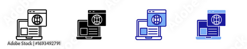 Landing Page Builder  Icon Set Multiple Style Collection
