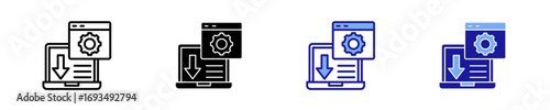 Landing Page Builder  Icon Set Multiple Style Collection
