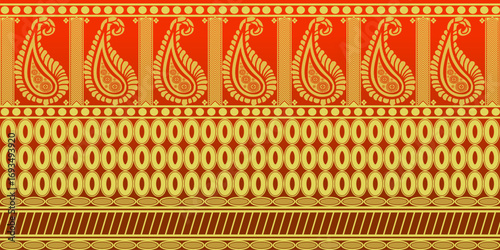 beautiful graphic saree design and this sari design is in Indian style which is for textile fashion industry and it can be used as wallpaper backdrop and website bg this style is originated in india 