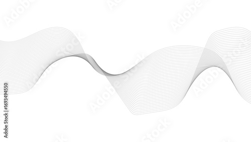 Digital frequency track equalizer. Stylized line art background. Abstract Vector Background with Black Wavy Lines. 
