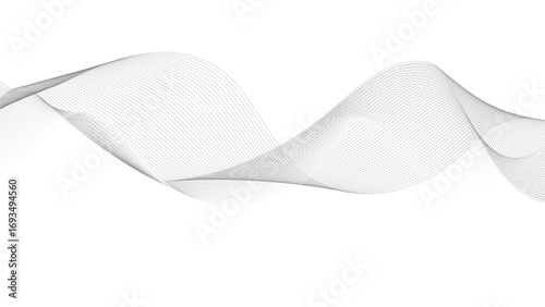 Digital frequency track equalizer. Stylized line art background. Abstract Vector Background with Black Wavy Lines. 
