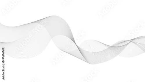 Digital frequency track equalizer. Stylized line art background. Abstract Vector Background with Black Wavy Lines. 

