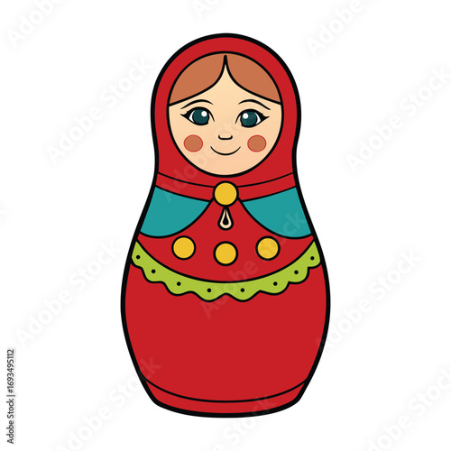 A Russian nested doll, or Matryoshka, is a set of wooden dolls of decreasing size placed inside one another, symbolizing family, tradition, and hidden surprises.
