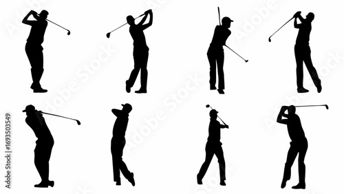 Dynamic golf swing sequence capturing athletic motion and focus for sports promotions