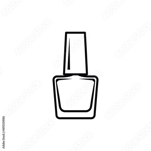 Simple outline icon of a nail polish bottle