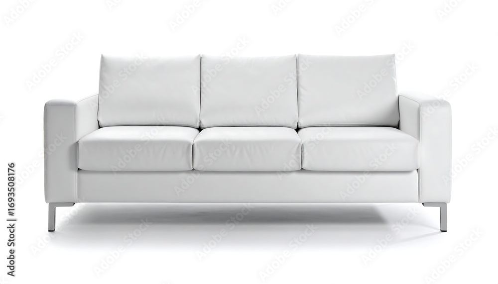 Fototapeta premium White Sofa Isolated on White Background