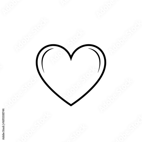 Heart Outline: A simple and elegant heart outline, representing love, affection, and care. Its clean lines and minimalist design evoke feelings of warmth, connection, and the beauty of simplicity.