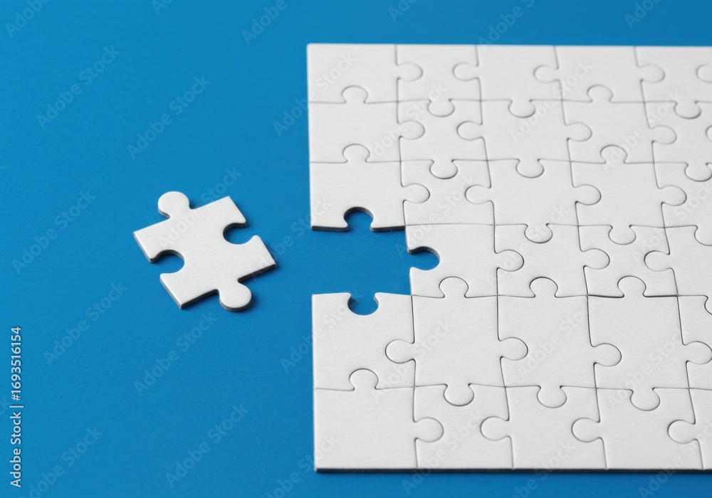 Fototapeta premium Missing Jigsaw Puzzle Piece