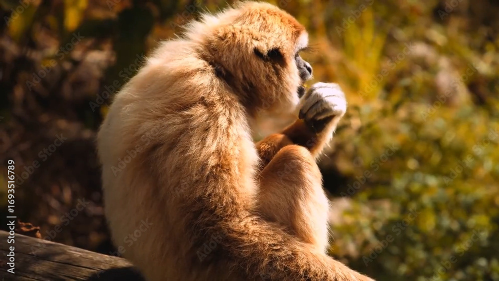 Obraz premium baboon sitting on the ground