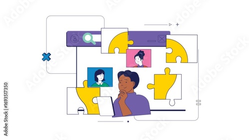 Teamwork Animated Illustration