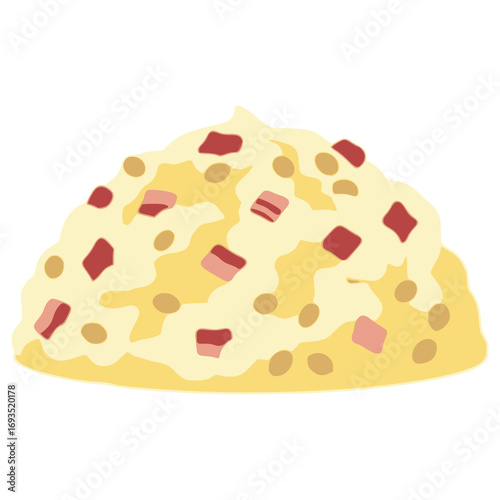 Mulgipuder Estonia porridge flat color vector illustration template design
