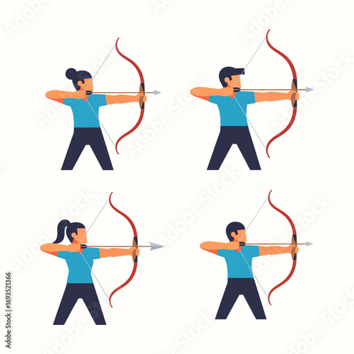 Archer in Action: Captivating Bow and Arrow Sport Movement