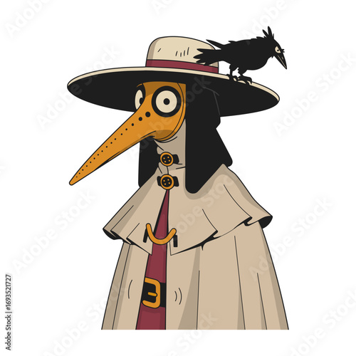 Plague Doctor isolated Halloween Character