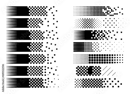 Abstract Geometric Patterns: Pixelation, Halftones, and Checkered Grids