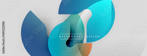 Abstract fluid shapes overlap, creating vibrant color gradients. Modern design element for backgrounds, presentations. Smooth transitions visible.