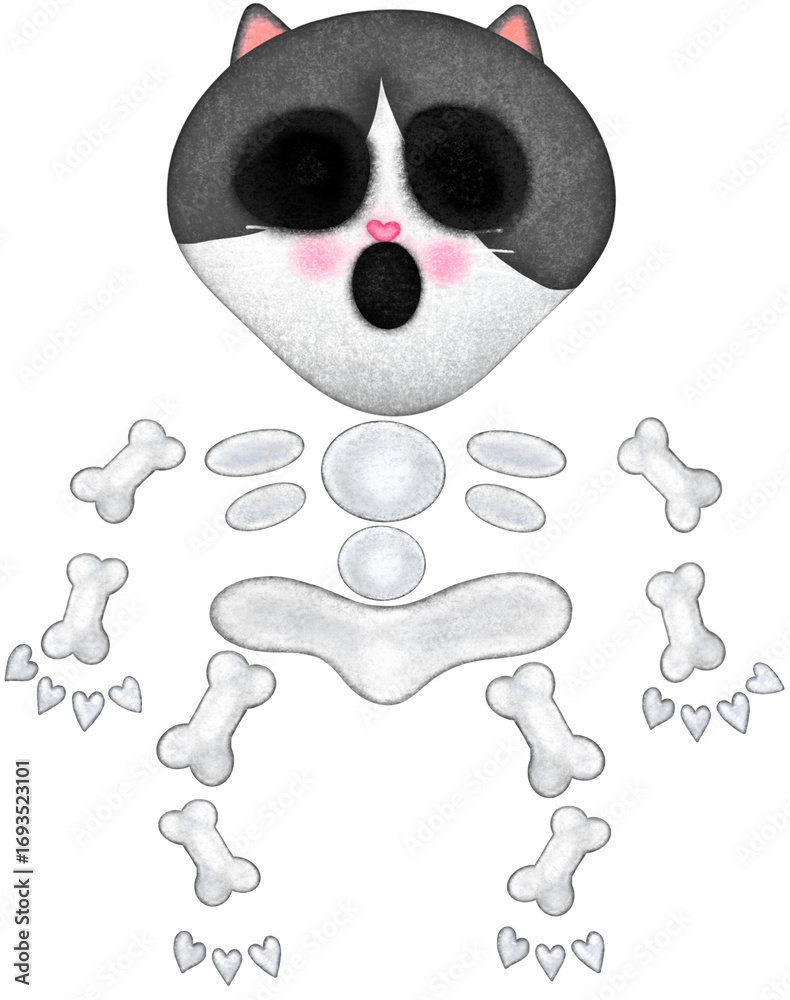 Fototapeta premium Cat skeleton