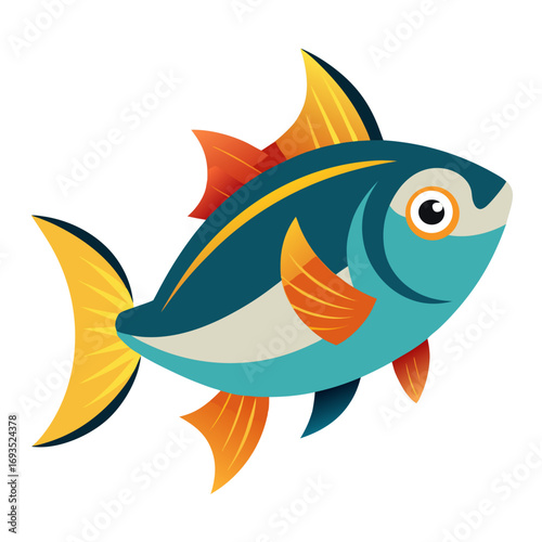 vector illustration of a fish