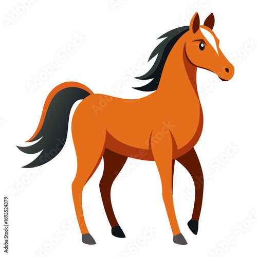 vector illustration of a horse