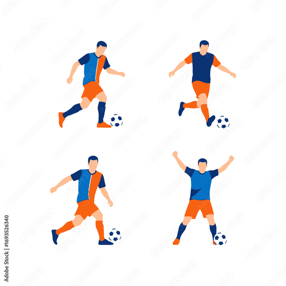 Obraz premium Athletic Man Performing Soccer Drills in Action