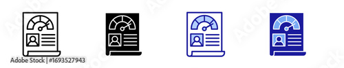 Business Credit Score  Icon Set Multiple Style Collection