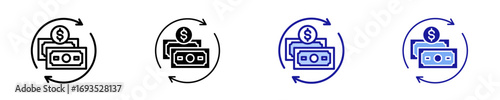 Cash Flow  Icon Set Multiple Style Collection