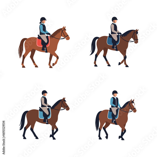 Equestrian Workout: A Person Practicing Horse Riding Techniques