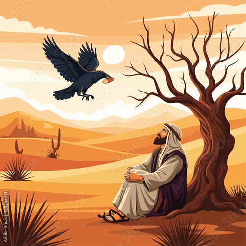 Elijah in the desert, bible story