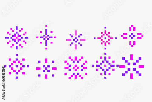 Sparkle pixel star glitter starburst twinkle effect