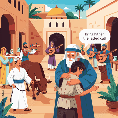 The story of the Prodigal Son, Bring hither the fatted calf, bible story