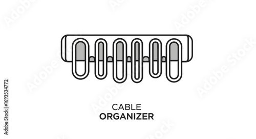 Modern Cable Organizer Featuring Multiple Slots for Tidy Storage and Management