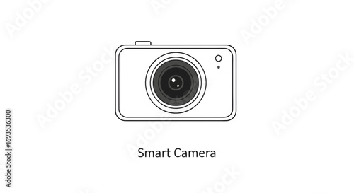 Smart Camera Vector Illustration Flat Design Icon