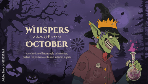 Forest Goblin Alchemist Halloween Character Poster