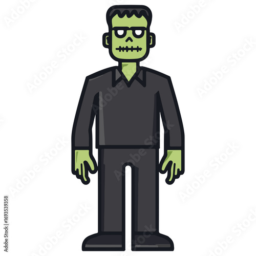 frankenstein, costume, halloween, festival, vector, transparent background, horror, evil, scary, pollution, danger, suit, icon