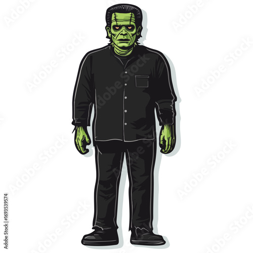 frankenstein, costume, halloween, festival, vector, transparent background, horror, evil, scary, pollution, danger, suit, icon