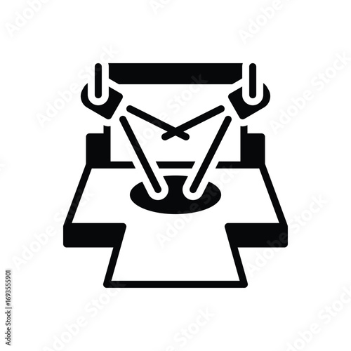 Black solid icon for fashion show