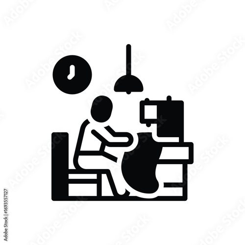 Black solid icon for tailored