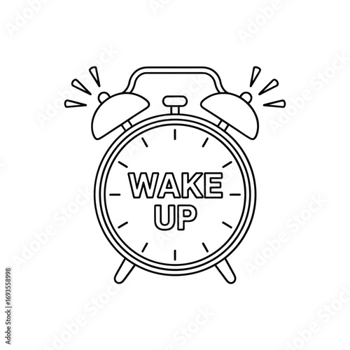 Retro alarm clock with wake up message