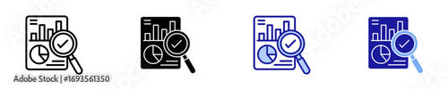 Research  Icon Set Multiple Style Collection