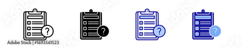 Questionary  Icon Set Multiple Style Collection