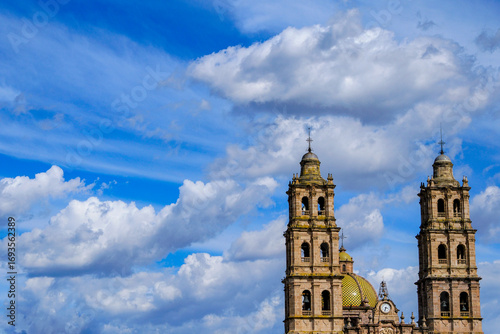 Morelia, Mexico - February 19, 2025: San Jose Parish is a Catholic church located in the historic center of Morelia in Michoacan, Mexico.