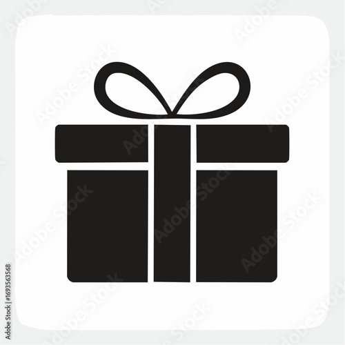 A simple gift box with a tied ribbon