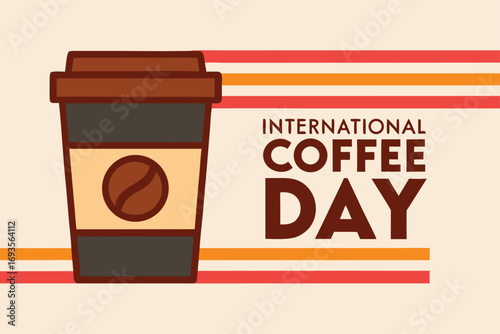 International Coffee Day Disposable Cup Graphic coffee cup